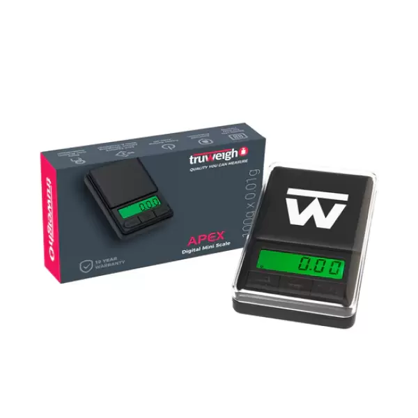 Truweigh Apex Digital Mini Scale 100G X 0.01G - Black