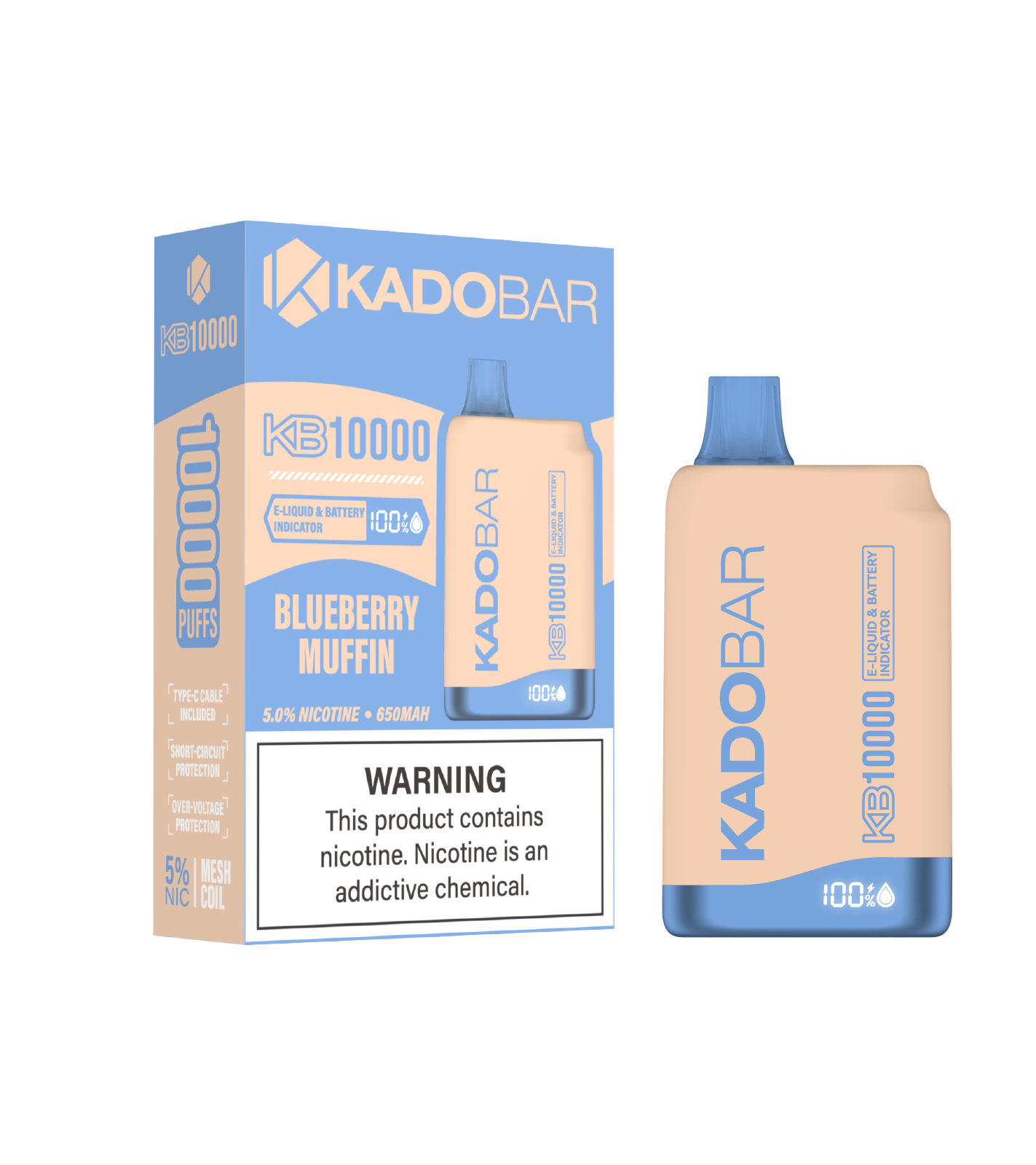 KadoBar 5% KB10000Puffs Disposable 5ct